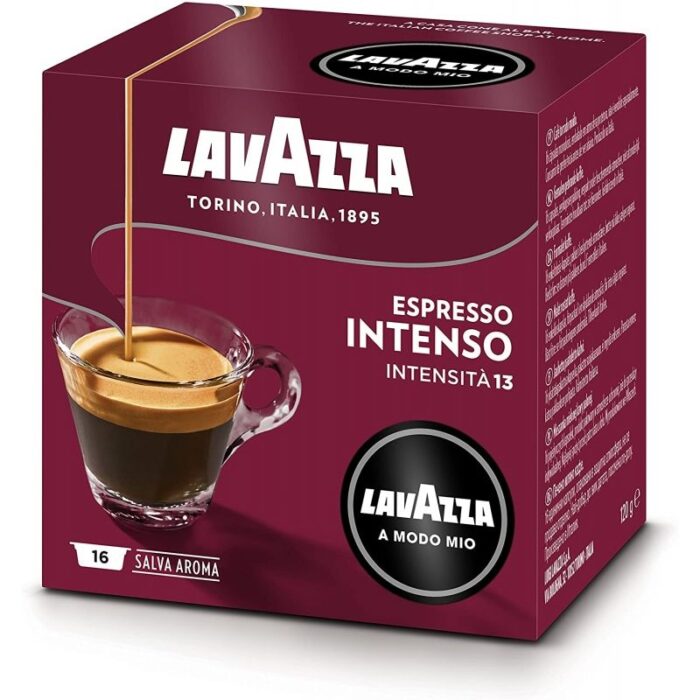 Cápsula Lavazza Intensamente para cafeteras A Modo Mio/ Caja de 16