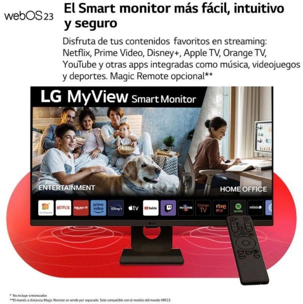 Smart Monitor LG MyView 32SR50F-B 31.5"/ Full HD/ Smart TV/ Multimedia/ Negro