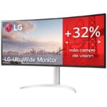 Monitor Profesional Ultrapanorámico LG UltraWide 34WQ650-W 34"/ WFHD/ Multimedia/ Regulable en Altura/ Plata y Blanco