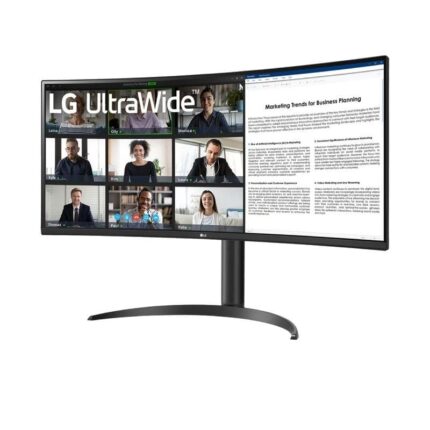 Monitor Profesional Ultrapanorámico Curvo LG 34WR55QC-B 34"/ WQHD/ Regulable en altura/ Negro