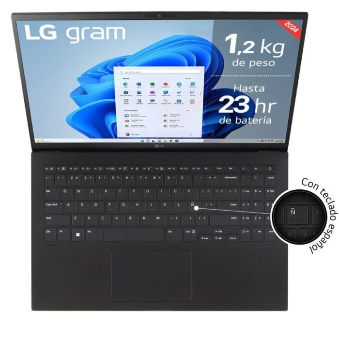 Portátil LG Gram 15Z90S-G.AA75B Intel Core Ultra 7-155H/ 16GB/ 512GB SSD/ 15.6"/ Win11