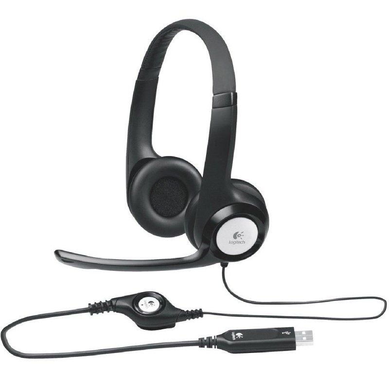 Auriculares Logitech H390/ con Micrófono/ USB/ Negros