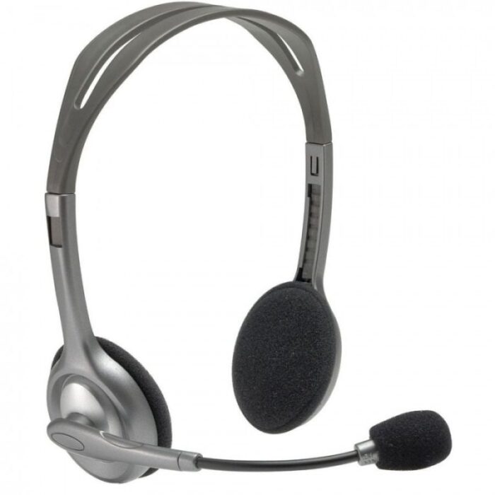 Auriculares Logitech H110/ con Micrófono/ Jack 3.5/ Plateados