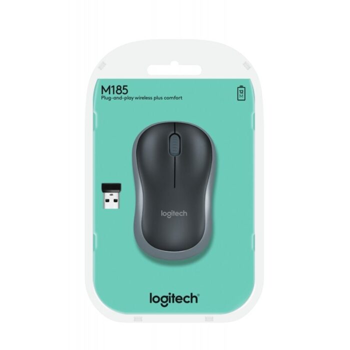 Ratón Inalámbrico Logitech M185/ Hasta 1000 DPI/ Gris