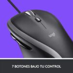 Ratón Logitech M500S/ Hasta 4000 DPI/ Negro