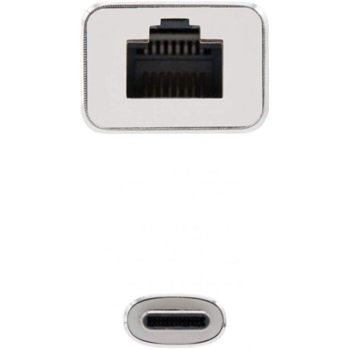 Adaptador USB Tipo-C - RJ45 Nanocable 10.03.0402/ 1000Mbps