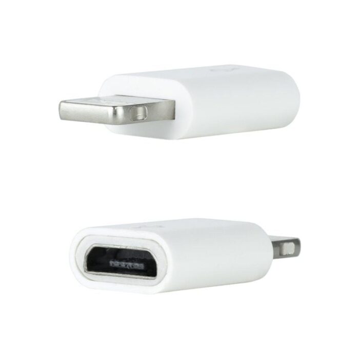 Adaptador Micro USB 2.0 Lightning Nanocable 10.10.4100/ Micro USB Hembra - Lightning Macho/ Blanco