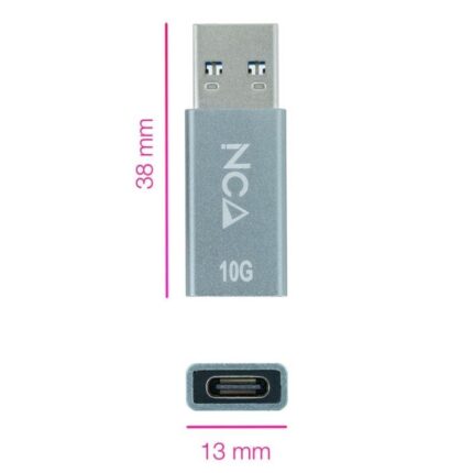 Adaptador USB 3.1 Nanocable 10.02.0013/ USB Macho - USB Tipo-C Hembra