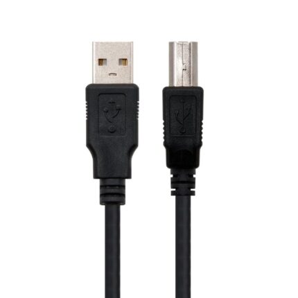 Cable USB 2.0 Impresora Nanocable 10.01.0103-BK/ USB Tipo-B Macho - USB Macho/ 1.8m/ Negro