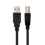 Cable USB 2.0 Impresora Nanocable 10.01.0105-BK/ USB Tipo-B Macho - USB Macho/ 4.5m/ Negro