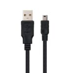 Cable USB 2.0 Nanocable 10.01.0401/ USB Macho - MiniUSB Macho/ 1m/ Negro