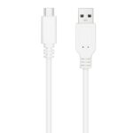 Cable USB 2.0 Nanocable 10.01.2101-L150-W/ USB Tipo-C Macho - USB Macho/ 1.5m/ Blanco