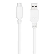 Cable USB 2.0 Nanocable 10.01.2102-W/ USB Tipo-C Macho - USB Macho/ 2m/ Blanco