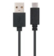 Cable USB 2.0 Nanocable 10.01.2103/ USB Macho - USB Tipo-C Macho/ 3m/ Negro