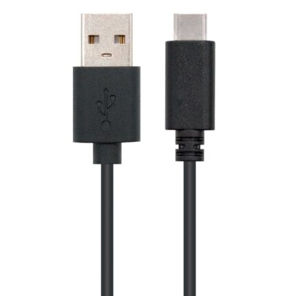 Cable USB 2.0 Nanocable 10.01.2103/ USB Macho - USB Tipo-C Macho/ 3m/ Negro