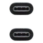 Cable USB 2.0 Tipo-C Nanocable 10.01.2302/ USB Tipo-C Macho - USB Tipo-C Macho/ 2m/ Negro