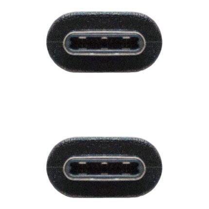 Cable USB 2.0 Tipo-C Nanocable 10.01.2302/ USB Tipo-C Macho - USB Tipo-C Macho/ 2m/ Negro