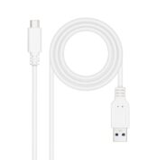 Cable USB 3.1 Tipo-C Nanocable 10.01.4000-W/ USB Tipo-C Macho - USB Macho/ 50cm/ Blanco