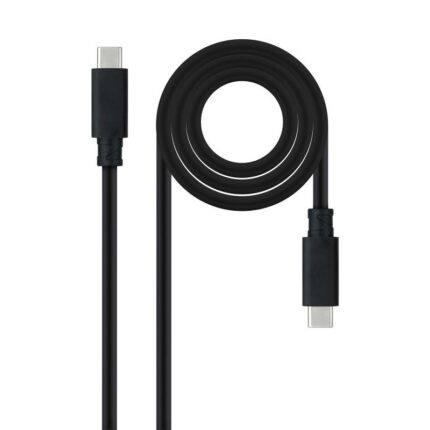 Cable USB 3.1 Tipo-C Nanocable 10.01.4101-L150/ USB Tipo-C Macho - USB Tipo-C Macho/ 1.5m/ Negro