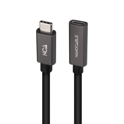 Cable Alargador USB 3.2 Nanocable 10.01.4402/ USB Tipo-C Macho - USB Tipo-C Hembra/ 2m/ Negro