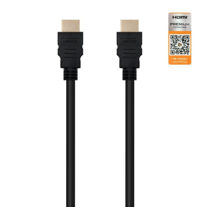 Cable HDMI 2.0 4K Nanocable 10.15.3603/ HDMI Macho - HDMI Macho/ 3m/ Certificado/ Negro