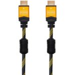 Cable HDMI 2.0 4K Nanocable 10.15.1602/ HDMI Macho - HDMI Macho/ 1.5m/ Negro/ Naranja