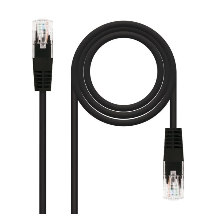 Cable de Red RJ45 UTP Nanocable 10.20.0105-BK Cat.5e/ 5m/ Negro