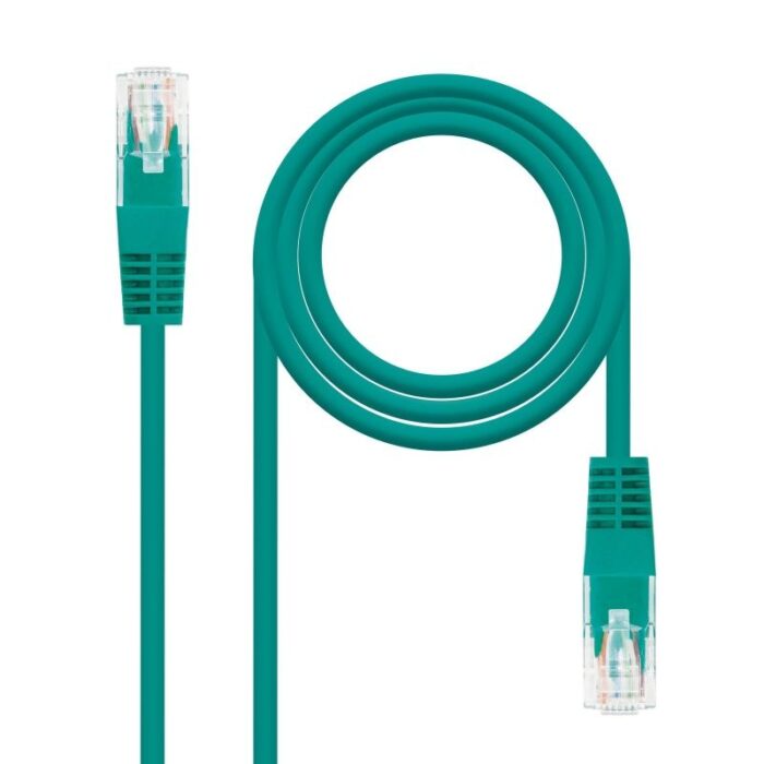 Cable de Red RJ45 UTP Nanocable 10.20.0400-GR/ Cat.6/ 50cm/ Verde