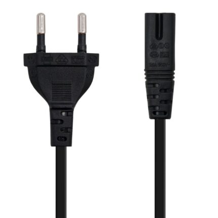 Cable Alimentación Forma 8 Nanocable 10.22.0402/ CEE7/16 Macho - C7 Hembra/ 1.5m/ Negro