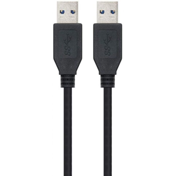 Cable USB 3.0 Nanocable 10.01.1002-BK/ USB Macho - USB Macho/ 2m/ Negro