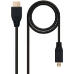 Cable Micro HDMI Nanocable 10.15.3501/ HDMI Macho - Micro HDMI Macho/ 0.8m/ Negro