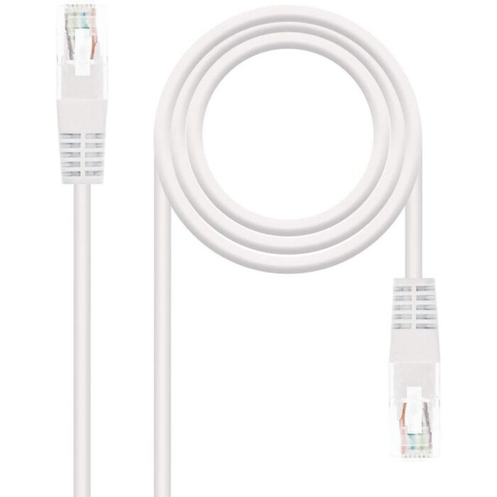 Cable de Red RJ45 UTP Nanocable 10.20.0110-W Cat.5/ 10m/ Blanco