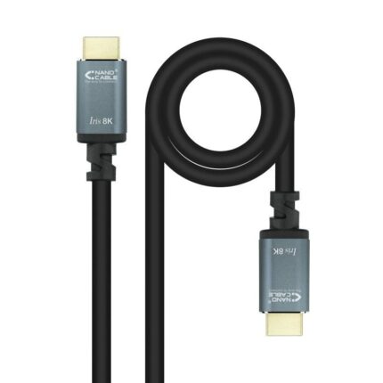 Cable HDMI 2.1 8K Nanocable 10.15.8002/ HDMI Macho - HDMI Macho/ 2m/ Negro