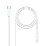 Cable USB 2.0 Tipo-C Lightning Nanocable 10.10.0600/ USB Tipo-C Macho - Lightning Macho/ 50cm/ Blanco