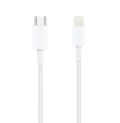 Cable USB 2.0 Tipo-C Lightning Nanocable 10.10.0601/ USB Tipo-C Macho - Lightning Macho/ 1m/ Blanco