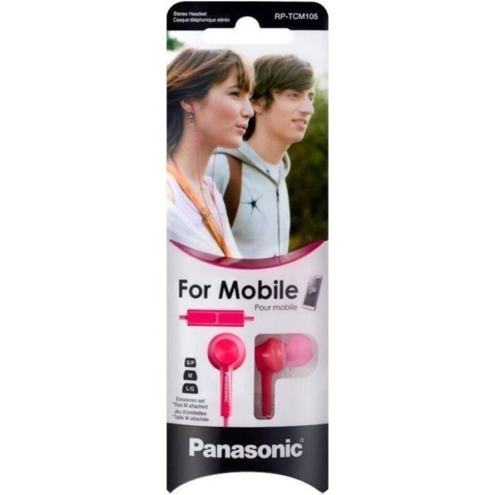 Auriculares Intrauditivos Panasonic RP-TCM105/ con Micrófono/ Jack 3.5/ Rosas