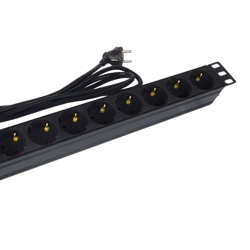 Regleta con Interruptor Phasak BNS 1518/ 8 Tomas de Corriente/ Cable 1.5m/ Negro