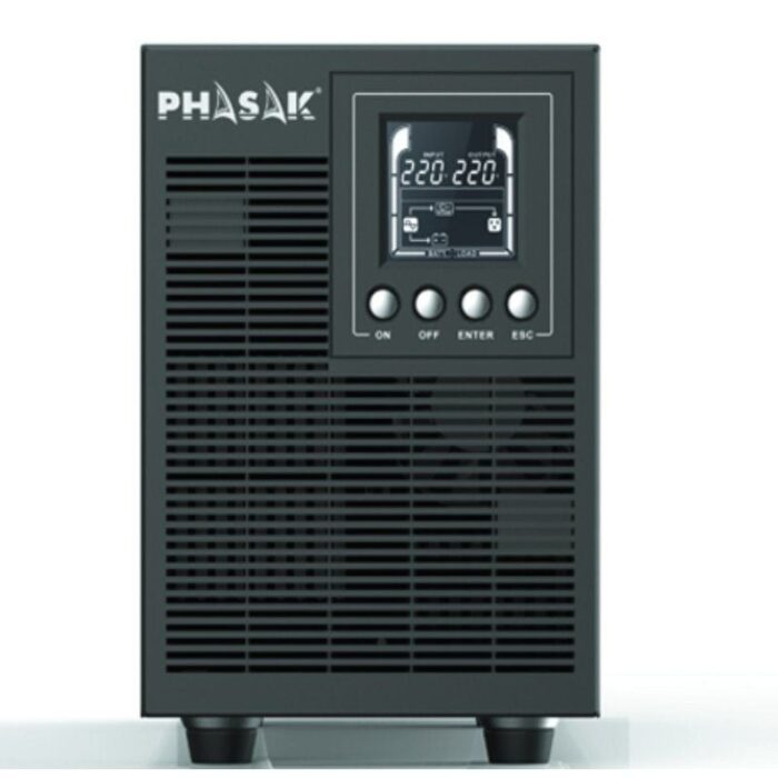 SAI Online Phasak 2000 VA Online LCD/ 2000VA-1800W/ 4 Salidas/ Formato Torre