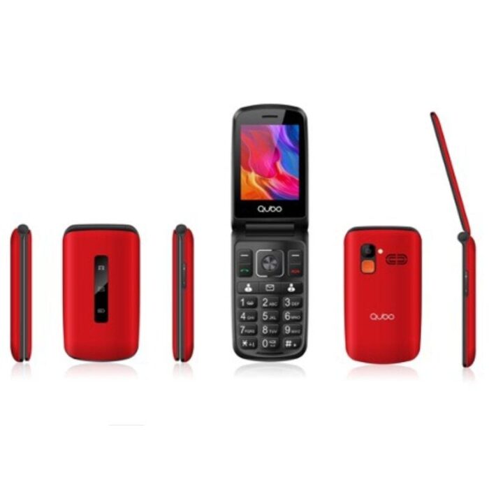 Teléfono Móvil Qubo P-210NWRD para Personas Mayores/ Rojo