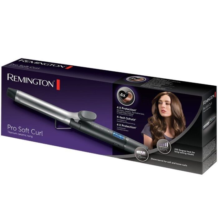 Rizador para el Pelo Remington Pro Soft Curl CI6525/ Negro y Plata