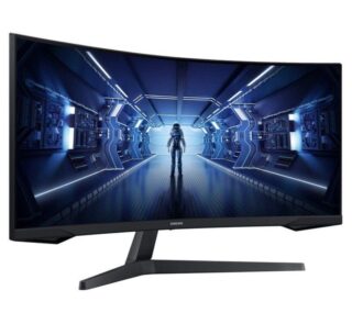 Monitor Gaming Ultrapanorámico Curvo Samsung Odyssey G5 LC34G55TWWP 34"/ UWQHD/ 1ms/ 165Hz/ VA/ Negro