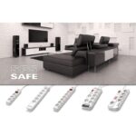 Regleta con interruptor Salicru SAFE MASTER/ 5 Tomas de corriente/ 1 Master/ 2 USB/ Cable 1.8m/ Blanca