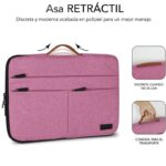 Funda Subblim Air Padding 360 Sleeve para Portátiles hasta 15.6"/ Rosa