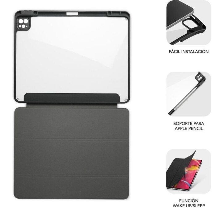 Funda Subblim Clear Shock Case para iPad Pro 12.9" 2024 M4/ Negra