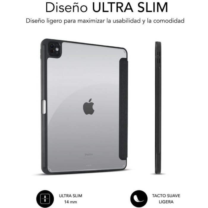 Funda Subblim Clear Shock Case para iPad Pro 12.9" 2024 M4/ Negra