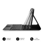 Funda con Teclado Subblim Keytab Pro Bluetooth Touchpad para Tablets de 10.1"-10.8"/ Negra