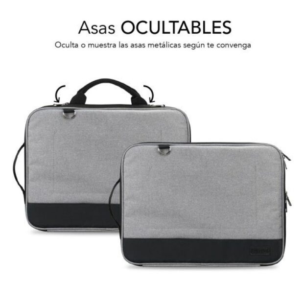 Maletín Subblim Advance Laptop Sleeve para Portátiles hasta 14"/ Gris