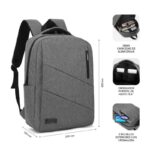 Mochila Subblim City Backpack para Portátiles hasta 15.6"/ Puerto USB/ Gris