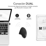 Ratón Ergonómico Inalámbrico por Bluetooth/ 2.4GHz Subblim Glide Vertical Ergo Dual Battery/ Batería Recargable/ Hasta 1600 DPI/ Negro