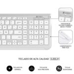 Teclado y Ratón Inalámbrico Subblim Combo Dual Prestige Extendido/ Blanco y Plata